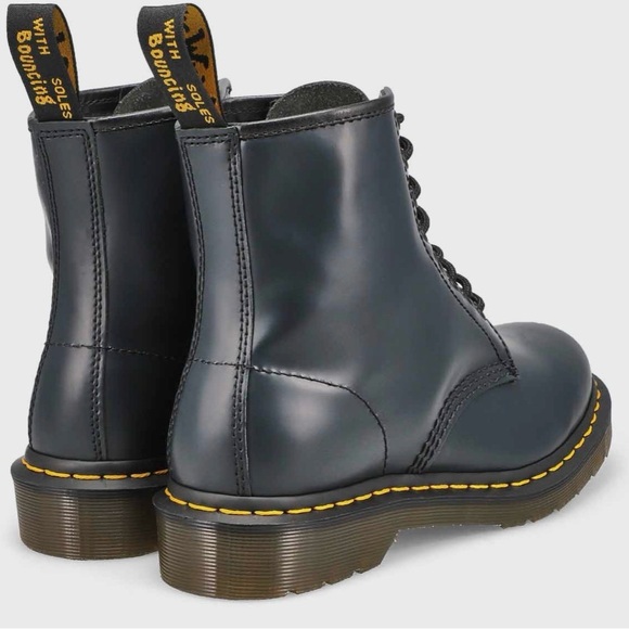 Dr. Martens Shoes - Marine Leather Lace-Up Bootstraps